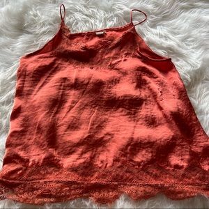 Paper Crane Orange Lace Silky Cami